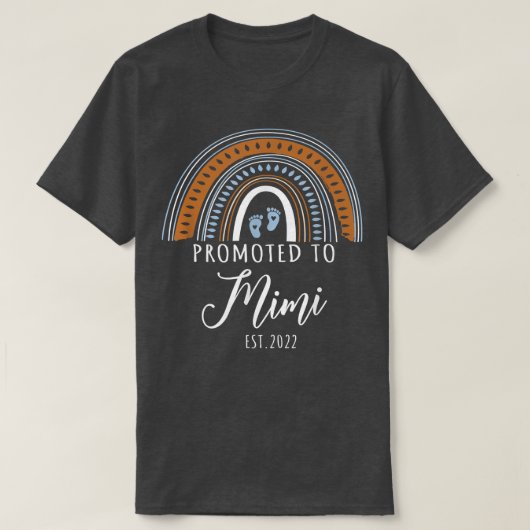 Mimi Est 2022女子初めてレインボー Tシャツ (デザイン正面)