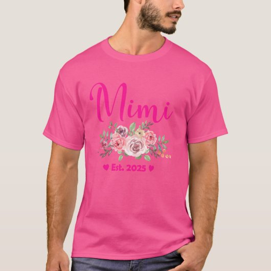 Mimi Est 2025すぐに祖母になるベビー発表 Tシャツ (正面)