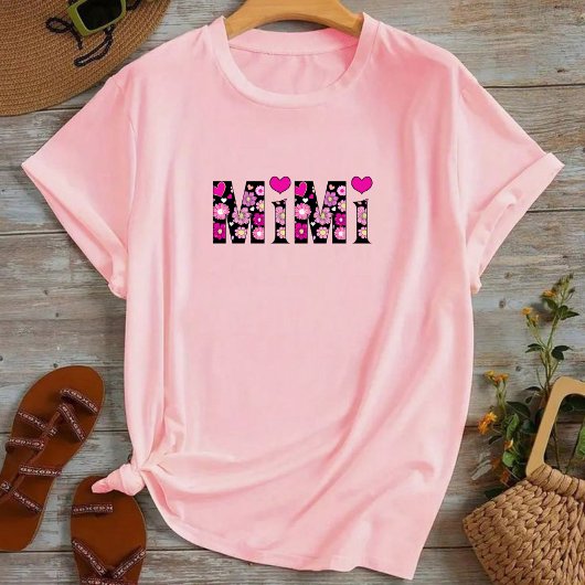 Mimi floral t-shirt for grandma tシャツ