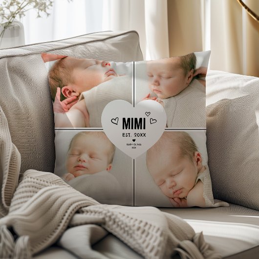 Mimi Heart 4枚フォトコラージュ クッション