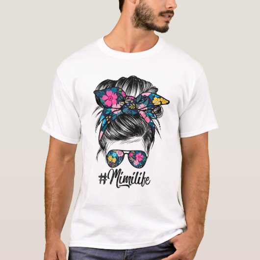 Mimi Life Messy Hair Bun Tシャツ (正面)