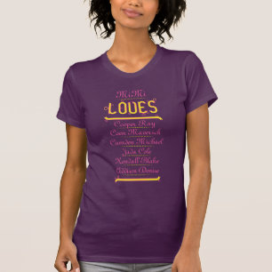 MiMi LOVES Her Grands (6人の子供 – 黄色とピンク) Tシャツ