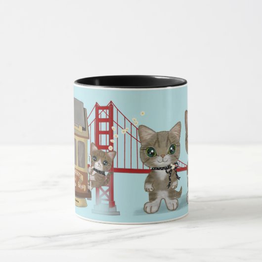 Mimi & Miyu in San Francisco マグカップ (中央)