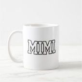Mimi Name Typography Design コーヒーマグカップ (左)