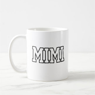 Mimi Name Typography Design コーヒーマグカップ