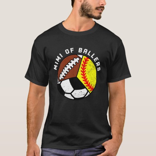 Mimi Of Ballers Softball Soccer Football Mimi Tシャツ (正面)