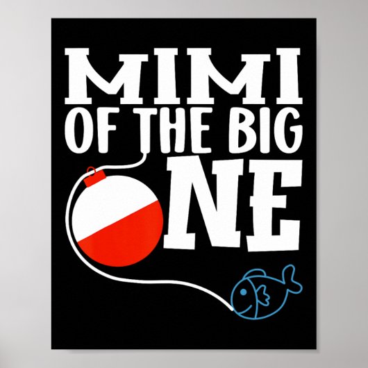 Mimi Of The Big One Fishing Boy First Birthday Ofi ポスター (正面)