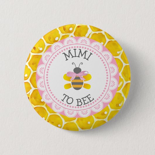 Mimi to Bee Baby Showerボタン 缶バッジ (正面)