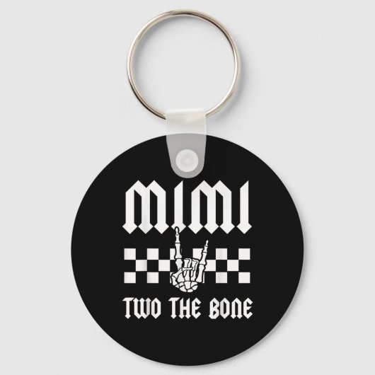 Mimi Two The Bone Skeleton Hand 2nd Birthday Boy G キーホルダー (正面)
