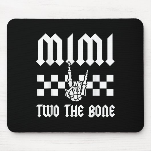 Mimi Two The Bone Skeleton Hand 2nd Birthday Boy G マウスパッド (正面)