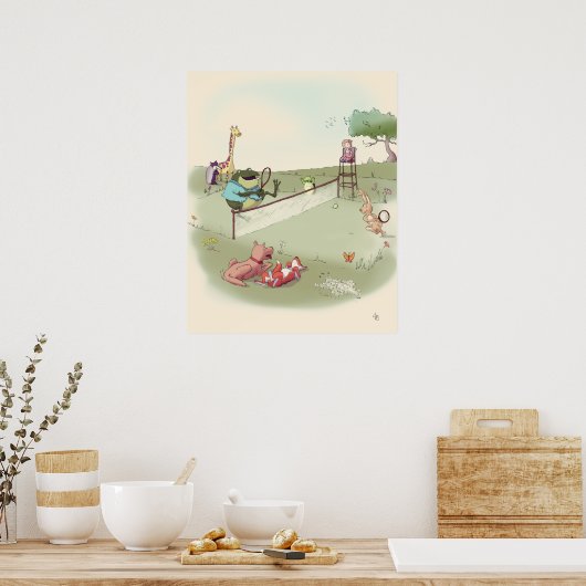 MiMi Ventures - Anyone For Tennis Canvas Print ポスター (キッチン)