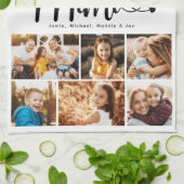 Mimi We Love youハートモダンPhoto Collage キッチンタオル (折り畳み)