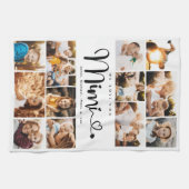 Mimi We Love youハートモダンPhoto Collage キッチンタオル (横)