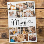 Mimi We Love youハートモダンPhoto Collage キッチンタオル<br><div class="desc">ミミを愛してる！可愛いモダンの家族の写真のコラージュのキッチンタオルを祖母に愛されている程度を示す。ハートが盛り上がる手文字のデザインが大好きで、親の愛する祖父母にとって心のこもった形見の贈り物。12の写真とお気に入りのあなたの個人的なメッセージと名前でパーソナライズ。他の多くの名前であなたの祖母と呼ぶかもしれない利用可能（おばあちゃん、ナナ、ミーモー、大間 – そして多くの場合、以下のコレクションのを探してください）。</div>