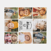 MiMi We Love youハートモダンPhoto Collage フリースブランケット (正面(横))