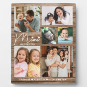 Mimi We Love You Grandkids 6 Photo 素朴 Wood フォトプラーク (正面)