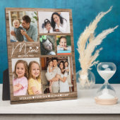 Mimi We Love You Grandkids 6 Photo 素朴 Wood フォトプラーク (側面)