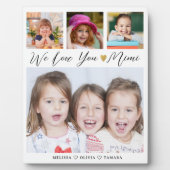 Mimi We Love You Grandkids Names 4 Photo Collage フォトプラーク (正面)