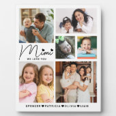 Mimi We Love You Grandkids Names 6 Photo Collage フォトプラーク (正面)