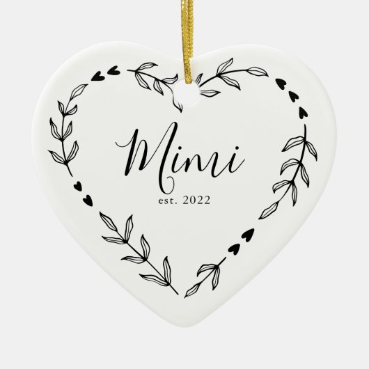 Mimi Year Est. クリスマス セラミック オーナメント (正面)