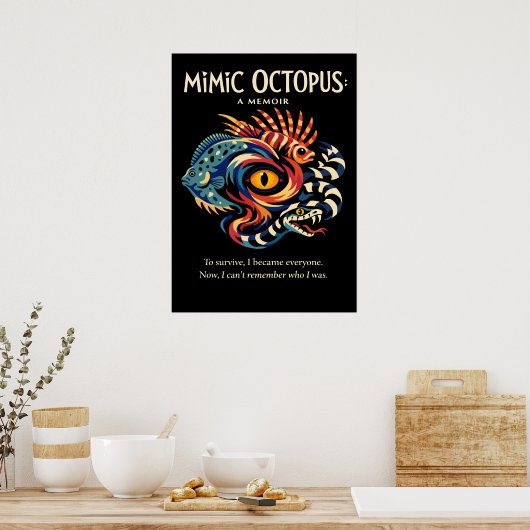 Mimic Octopus Identity Metaphor Art ポスター (キッチン)