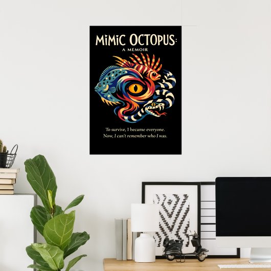 Mimic Octopus Identity Metaphor Art ポスター (ホームオフィス)
