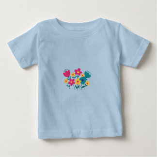 mimimalist flower  ベビーTシャツ