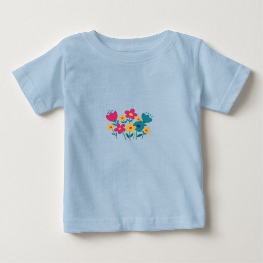 mimimalist flower  ベビーTシャツ (正面)