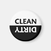 Miminalist白黒クリーン・ダーティ マグネット (正面)