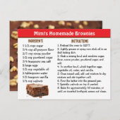 Mimi's Brownies Recipe Card ポストカード (正面/裏面)