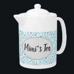 Mimi's Tea Sea Glass Coastal Patternティーポット<br><div class="desc">ミ楽しむミの茶海藻の海岸模様のティーポット。</div>