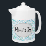 Mimi's Tea Sea Glass Coastal Patternティーポット<br><div class="desc">ミ楽しむミの茶海藻の海岸模様のティーポット。</div>