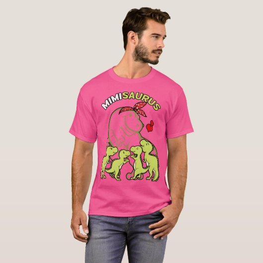 Mimisaurus Mimi 4 Kids Daourus Mother'S Day Tシャツ (正面フル)