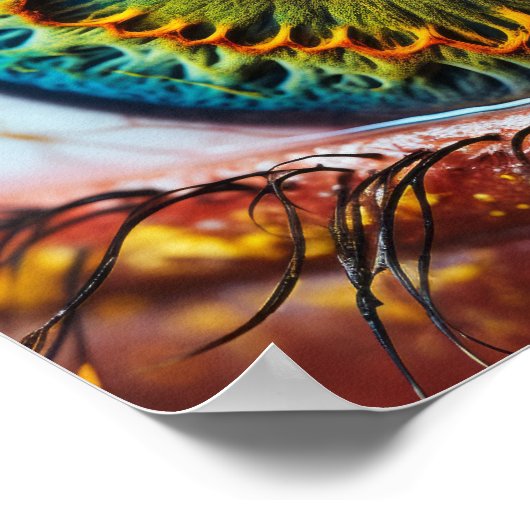 Mimmerizing Macro写真のエイリアンアイポスター – Uniq ポスター (角)