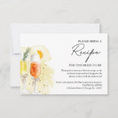 Mimosaブライダルシャワーレシピ要求 招待状 (正面)