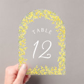 Mimosa Acrylic Table Number アクリル招待状 (インサイチュ (ポータブル))