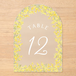 Mimosa Acrylic Table Number アクリル招待状