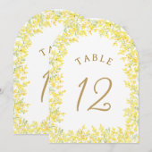 Mimosa Arch Table Number 招待状 (正面/裏面)