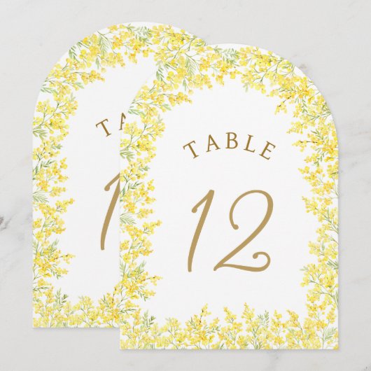 Mimosa Arch Table Number 招待状 (正面/裏面)