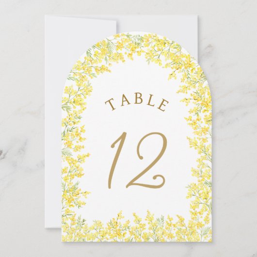 Mimosa Arch Table Number 招待状 (正面)