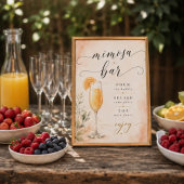 Mimosa Bar Baby Shower Sign ポスター