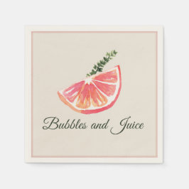 Mimosa Bar Brunch Citrus Botanical スタンダードカクテルナプキン