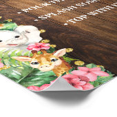 Mimosa Bar Mom-osa Bar Safari Pink Rustic Shower ポスター (角)