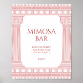 Mimosa bar poster for goddess party ポスター (正面)