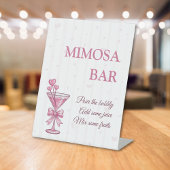 Mimosa Bar Sign | A Tiny Bit Engaged Bridal Shower 台座サイン