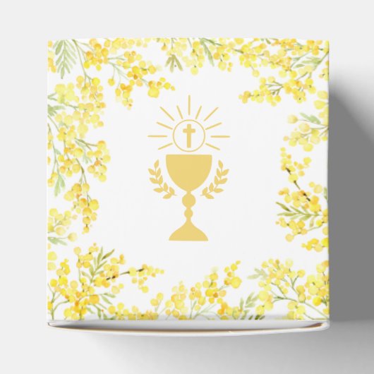 Mimosa First Communion Cube フェイバーボックス (上部)