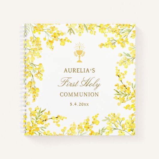 Mimosa First Communion Guest Book ノートブック (正面)