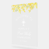 Mimosa First Communion Welcome アクリルサイン (傾斜)
