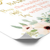 Mimosa sign, succulents floral sign ポスター (角)