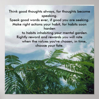 mimosaclosky 001、良考えい思い常に… ポスター